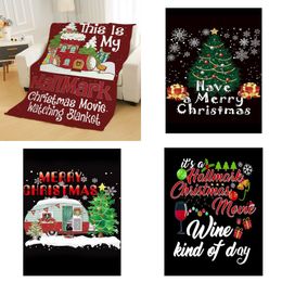 Digital Printing Winter Thickening Blanket Christmas Series Double Layer Woollen Blankets Multicolor Multi Pattern New Arrival 55zy J2