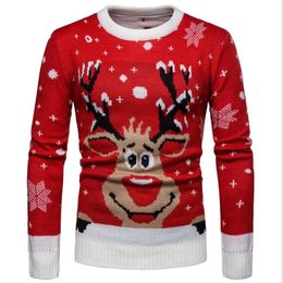 Winter New high-end casual Christmas cute elk pullovers round neck sweaters for Men and Women 201124