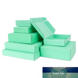 5Pcs/10Pcs Green Folding Kraft Paper DIY Gift Cardboard Cartons Juwelry Accessories Craft DIY Pack Boxes for Grand Event