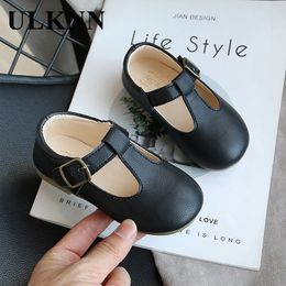 ULKNN Girl's Toddler Shoes Autumn New Leather Shoes Kid's Candy-Colored Slip Soft Bottom Baby Princess 1-2-3-Year-Old 201130