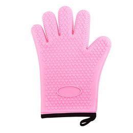 Food Grade Heat Resistant Silicone Gloves Insulation Kitchen Barbecue Oven Glove Cooking BBQ Grill Glove Oven Mitts Baking Gloves Guante Para Microondas