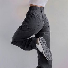 Women's Y2K Pants Fashion Loose Jeans For Women High Waist Trousers Casual Autumn Winter Mom 220310