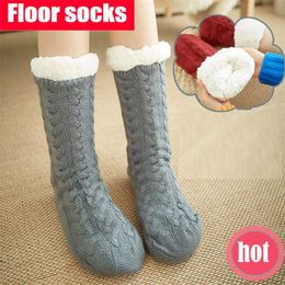 Socks Women Autumn Winter Room Home Sleep Christmas snow Slippers warm Terry thick Carpet Woollen Socks Chaussettes Japan Sweets 211221