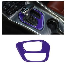 Purple Gear Shift Box Panel Trim Cover For Dodge Challenger 2015 UP Car Styling Car Interior Accessories