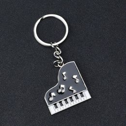 Piano Teacher Keychains Musical Keyring Pianist Gift Music Note Guitar Charms For Handmade Jewellery