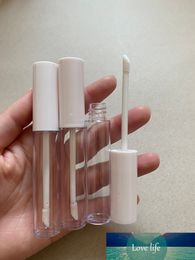 Wholesale 10ml Empty Lip Gloss Tubes Clear Lip Glaze Lip Oil Refillable Wand Bottles White Cosmetic Lipgloss Containers