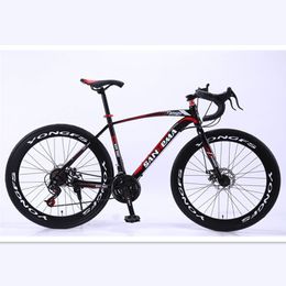 26 Inch 60mm Wheel Road Bike Bicycle Urban 21 Speed Mountain Variable Speed Double Disc Brake Bicycles MTB Bikes Outside Cycling