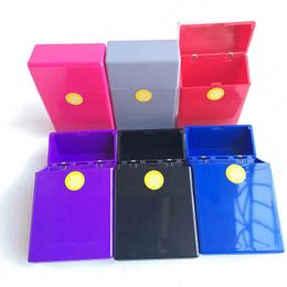 Full Pack 20 Pieces plastic Cigarette Case Storage Box Capacity Holder multiple colors Smoking Accessories Tool