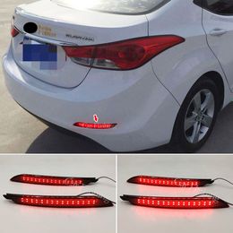 2PCS LED Rear Bumper Light For Hyundai Elantra 2012 2013 2014 Tail Light Fog Lamp Bumper Brake Stop Reflector