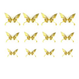 3D Hollow Butterfly Paper Cut Wall Stickers Decorative Sticker Simulation Butterflies Decoration Decals Wedding Holiday Background