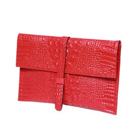 Envelope Clutch Couro Alligator textura carteira das mulheres Shoulder Messenger Bag 2020 Dropshipping F108 Q1116