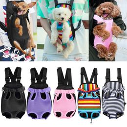 Puppy Dog Bag Pet Carrier Pouch , Breathable Mesh Shoulder Backpack for Small Medium Cats Chihuahua Outdoor Travel Play LJ201201