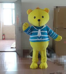 Mascot Costumes Yellow Bear Mascot Costume Suit Party Game Dress Outfits Advertising Carnival Halloween Xmas Easter Festival Adult