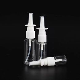 Wholesale 5ml 10ml 15ml 20ml 30ml PET Clear Plastic Nasal Spray Bottle Food Grade Medical Water Mouth Wash Spray Bottle with Continuous Fine Mist Spray Lid Freeship