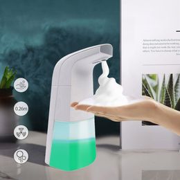 250ml Automatic Foam Liquid Soap Dispenser Infrared Sensor Touchless Hand Washer Soap Dispenser Pump Smart Waterproof Y200407