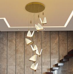 2020 New Luxury Butterfly Pendant Lights For Bedside Kid's Room Winfordo Lighting