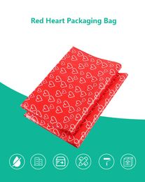 Storage Boxes & Bins Colour Printing Woven Bag Express Logistics Pp Plastic Snake Skin Coated Plush Toy Red Heart Packaging Customization