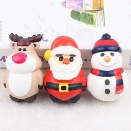 Children Toys Santa Claus Doll Squishy PU Simulation Christmas Theme Vent Pressure Ball Ornaments Gifts Stress Balls Slow Rebound 4mc