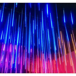 New Energy Outdoor Waterproof solor christmas lights led Meteor Shower LED String Light Wedding holiday Party garden decorative 201023