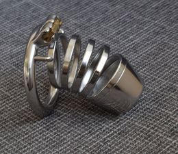 Stainless Steel Male Chastity device Belt Adult Cock Cage With arc-shaped Cocks Ring BDSM Bondage Sex Toy 84