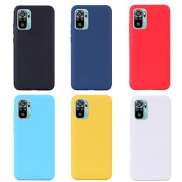 Candy Colour Silicone Phone Cases For Xiaomi Redmi Note 10 / Note10 Pro max 10S Back Cover Matte Soft Tpu Protector Case shell