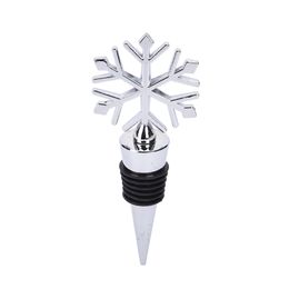 Snowflake Wine Bottle Stopper Favours Gifts Red Wine Storage Twist Cap Plug Wedding Party Supplies christmas gift Favour