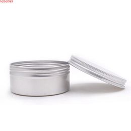 80ml Cream Jar Empty Cosmetic Tin ContainersCandle Lip Balm Spice Metal Containers Screw Thread Lid Lightweight Round 50pcs/lothigh quatity