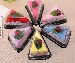 Party Favor Lovely Cake Shape Towel Cotton Microfiber Baby Face Shower Valentine's Day Wedding Birthday Gift 20*20cm RRF12991