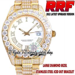 2022 RRF 126333 278383 Automatic Mechanical 42MM Mens Watch 126281 Paved Diamonds Roman Dial 316L Stainless Case Fully Iced Out Diamond Bracelet Eternity Watches