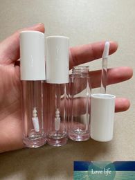 5ml Transparent Lipgloss Packing Containers White Cap Lip Gloss Lip Glaze Clear Wand Tubes Makeup Eyeliner Refillable Bottles