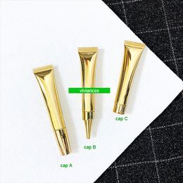 300pcs/lot 10ml Gold soft tube for mildy wash/ butter/ handcream/empty tube/eye cream/foundation/BB cream cosmetic packing