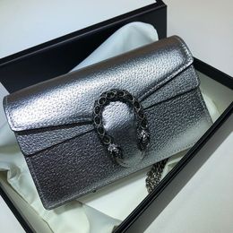 Women Chain Shoulder Bag Designer Messenger Bag Leather Handbag Mini Wallet Gold Silver Rose Gold Size 16.5cm