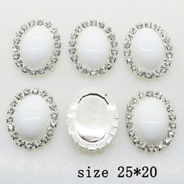 New hot 100 sets of 25 * 20mm oval Diy jewelry accessories rhinestone flat wedding invitations DIY pitch jewelry