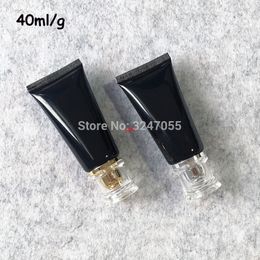 40ml/g Empty Small Black Plastic Cosmetic Facial Cleanser Hose Soft Tube, Travel Beauty Hand Cream Refillable Sample Tubehigh qualtity