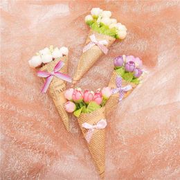 Home decoration Christmas Valentine gift 2021 HOT Holiday simulation Flower photography props wholesale handmade newspaper flowers T3I51710