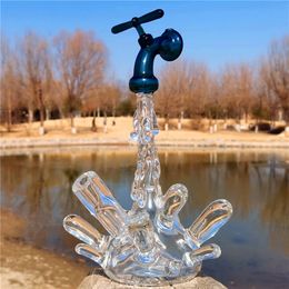 Glass Functional Splash Rig With 10mm Female Joint Hookahs Water Bong