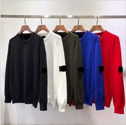 2021 SI Best Version 1:1 Compass Logo Patched Women Men Sweaters Hiphop Streetwear Men Casual Sweater Autumn Winter Pullover 011303