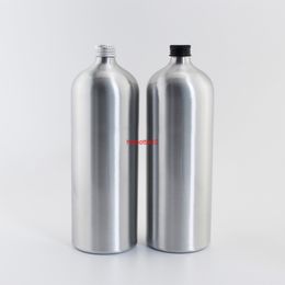 8PCS 1L Big Size Empty Aluminium Bottles With Screw Cap Liquid Soap Metal Essential Oil Bottle Cosmetics Container 1000mlshipping