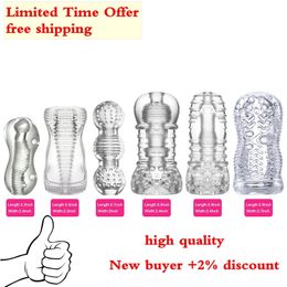 Silicone Vagina Transparent Soft Pussy Male Masturbator Cup Endurance Exercise Sex Toys for Man Adult Erotic Pocket Cup 201212