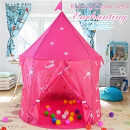 Portable Foldable Princess Folding Tent Play House Game Tent Toys Ball Pool Castle Tents For Girls Kids Children Christmas Gifts LJ200923