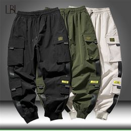 Joggers Cargo Men Sweatpants Streetwear Sports Multi-Pocket Jogging Pants Mens Casual Sportswear Hip Hop Harem Trousers 201221