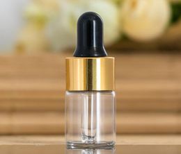 Clear Dropper 1ml 2ml 3ml Mini Glass Bottle Essential Oil Display Vial Small Serum Perfume Brown Sample container