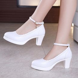 Dress Shoes Big Size 32-43 High Heel Platform Women Spring 2022 Mid Shoes, Wedding Office Banquet Dance