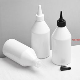300ML X 20 Empty Pointed Mouth Liquid Plastic Container 300cc White Green Cosmetic Lotion Essential Oil Bottles With Screw Capgood qualtity