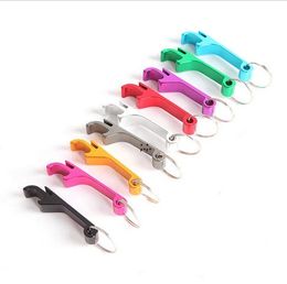 Pocket Key Chain Beer Bottle Opener Claw Bar Small Beverage Keychain Ring Can do logo RRE12733