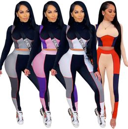 Womens Tracksuit Two Pieces Set Designer Hooded Long Sleeve Sportswear Trousers Outfits Ladies New Fashion Sportswear Street Clothes klw5915