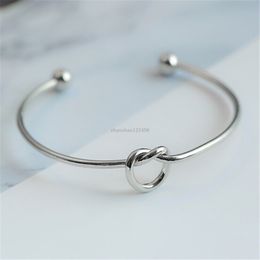 Fashion Knot heart bracelet open adjustable bracelets bangle cuff women fashion Jewellery will and sandy new