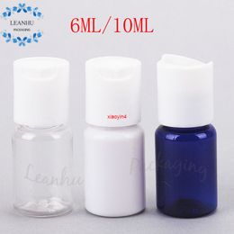 6ML 10ML Plastic Makeup Bottle With Disc Top Cap,Mini Sample Container,Refillable Lotion Cream Packing Container,Water Bottlesgood package