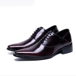ltaly Elegant Men Formal Dress Oxford Shoe Genuine Leather Office Party Wedding Elevator Shoe Fashion Men Brogue flats