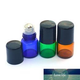 500pcs 1ml Refillable Small Colourful Roller Glass Bottle for Perfume Sample Essential Oil Bottle